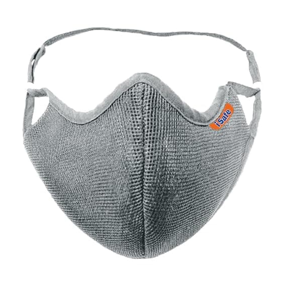 Isafe 100% Cotton 7 Layers Face Mask With Anti-Dust, Washable, Breathable, And Reusable Mask For Men And Women (pack Of 2) Grey